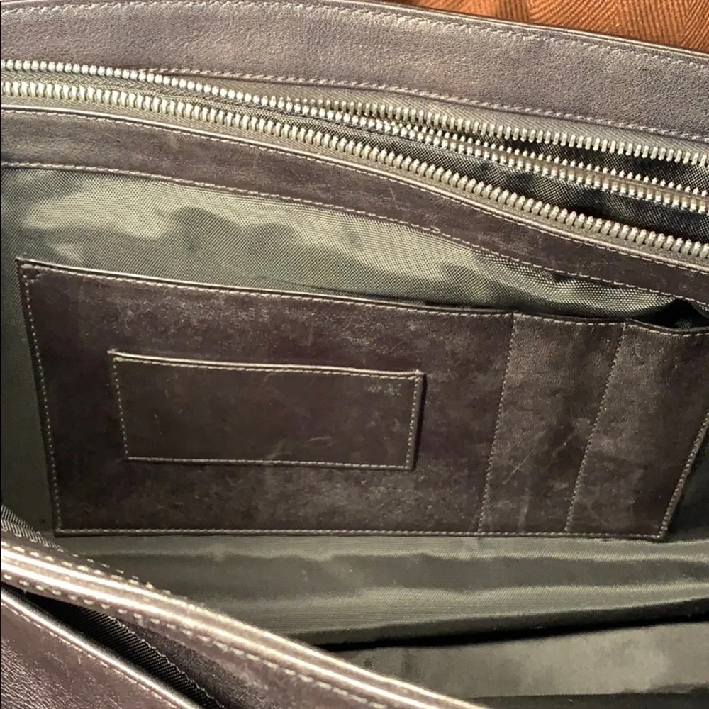 Vintage Coach lock/keys computer shoulder leather